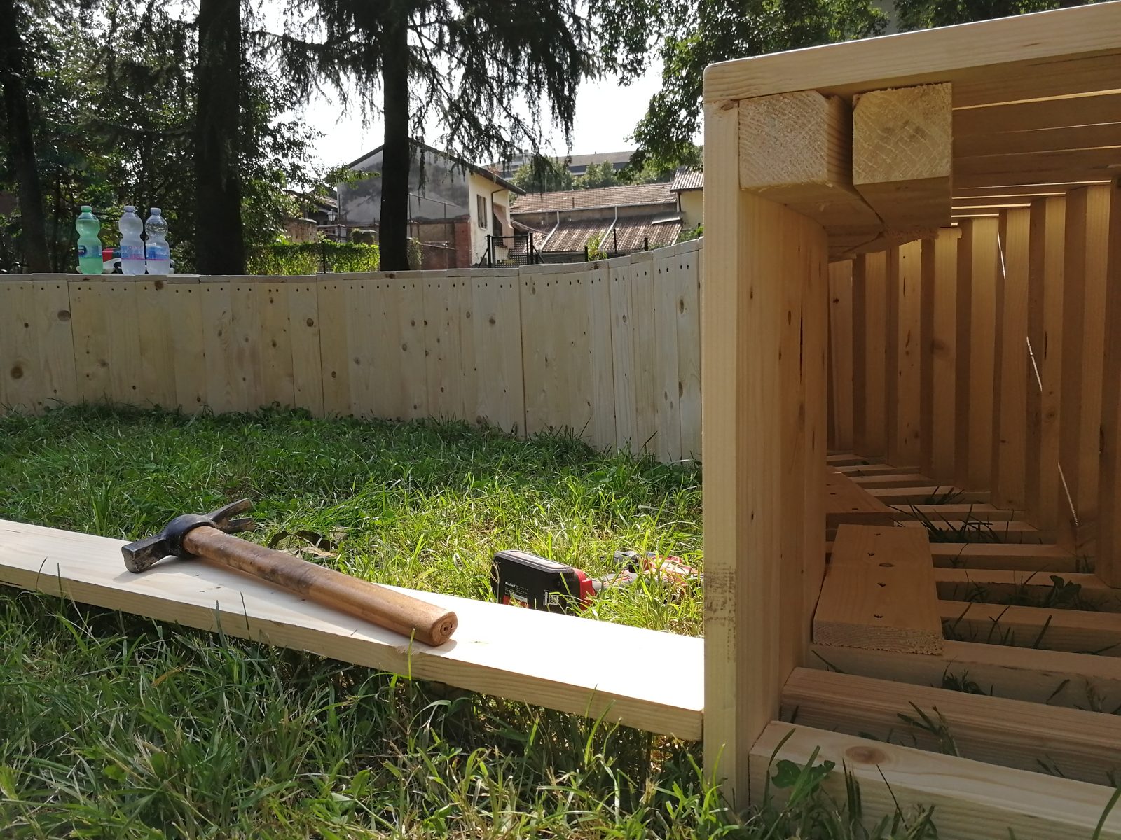 Cantiere Cerchio — installazione completata vista laterale