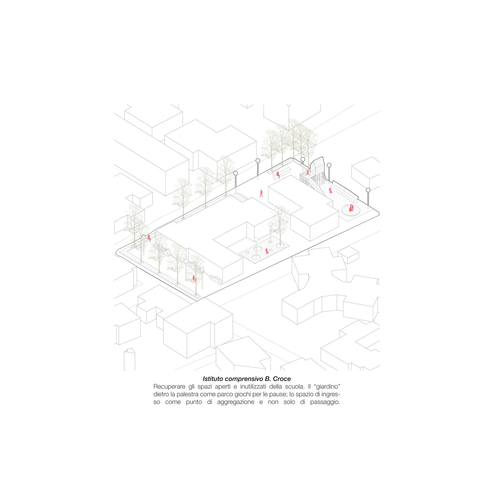Disegno 01 — dispositivo urbano progettato da ragazzo di Vitulazio