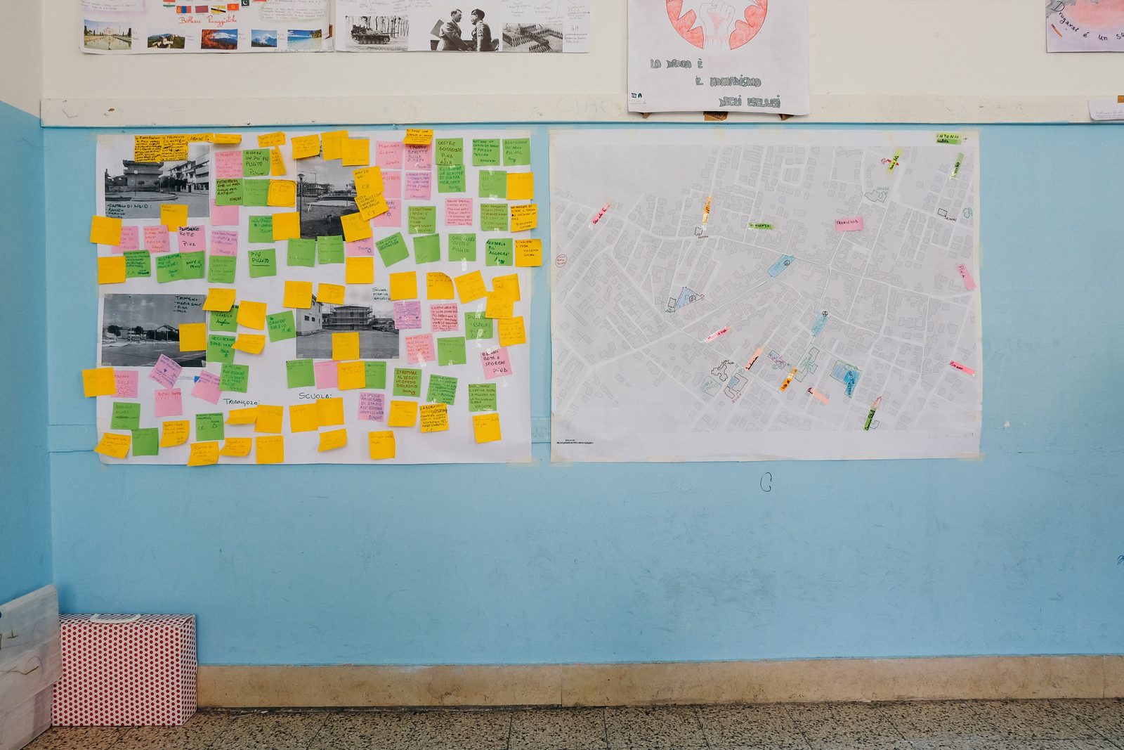 Colla Lab II Fase 1 — schizzi progettuali per la piazzetta della scuola