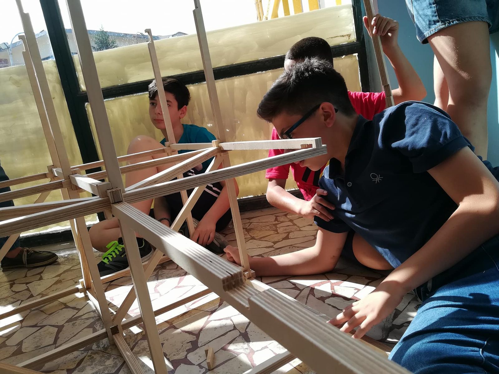 Colla Lab III assemblaggio — veduta parziale della serra quasi completata