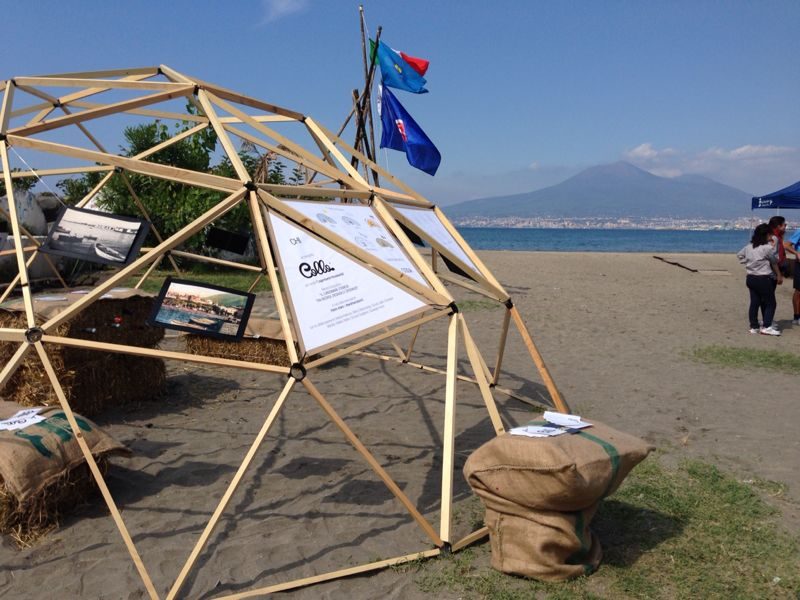 Cupola geodetica completata — vista frontale, Castellammare di Stabia 2013