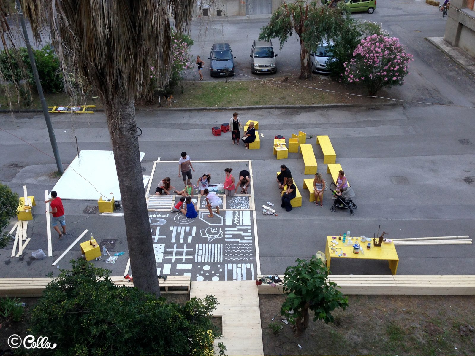 Cantiere Innesti — momento di pausa e confronto tra i partecipanti