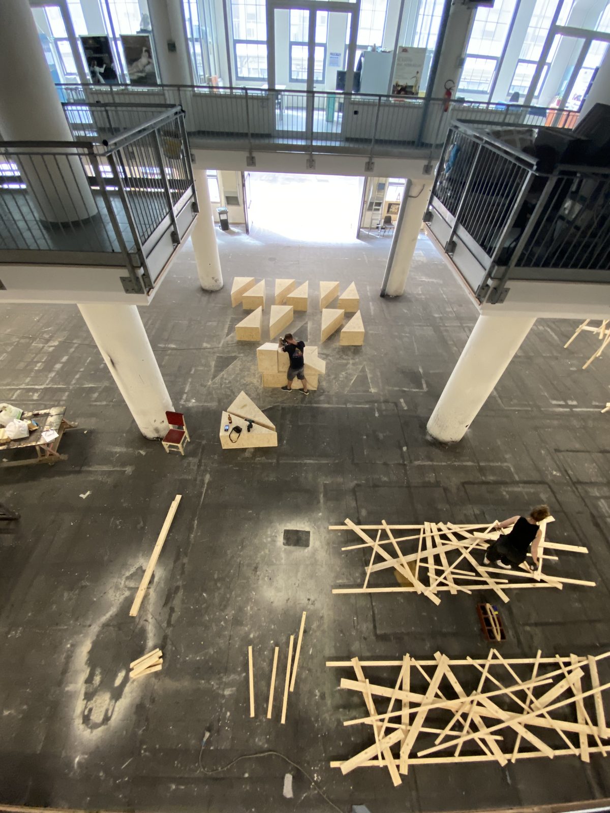 Cantiere R-EST-ART — dettaglio giunzione legno