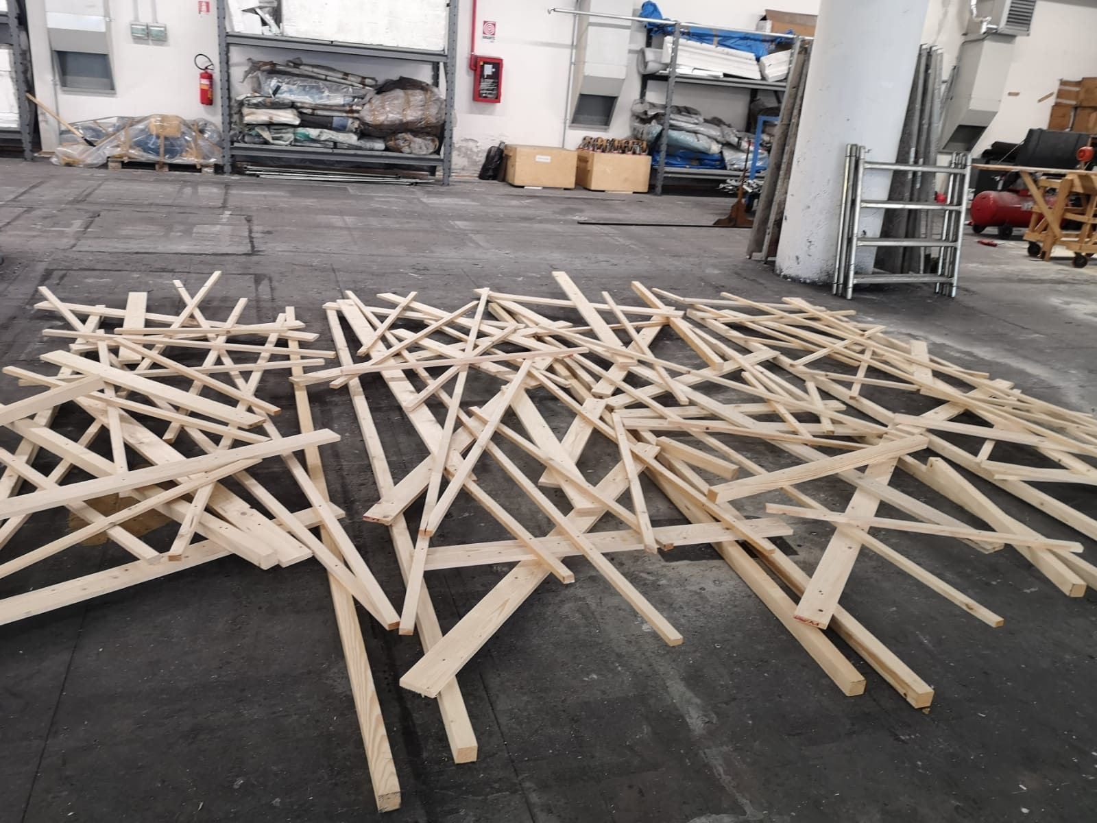 Cantiere R-EST-ART — fase di montaggio