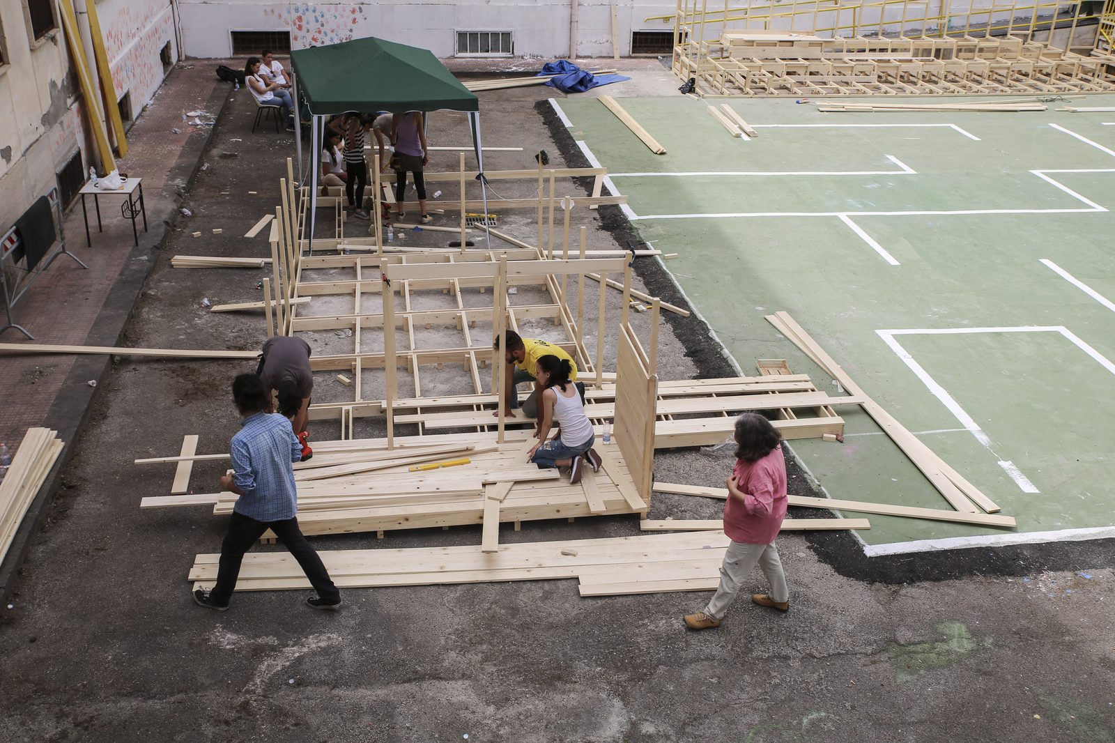 Cantiere SGAT — fase finale con tutta la comunità